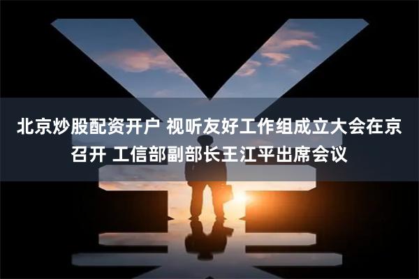 北京炒股配资开户 视听友好工作组成立大会在京召开 工信部副部长王江平出席会议